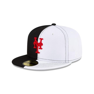 New York Mets Gorra | New Era MLB Split Crown 59fifty Fitted Cap Mexico - Negros